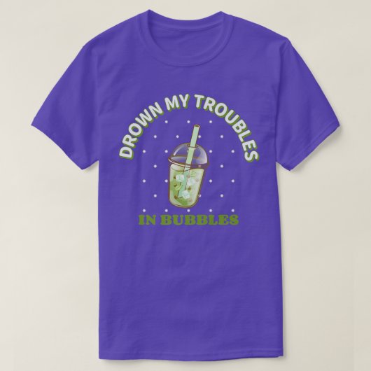 Drown My Troubles in Bubbles - Kawaii Cute Milk Bo T-Shirt (Design vorne)
