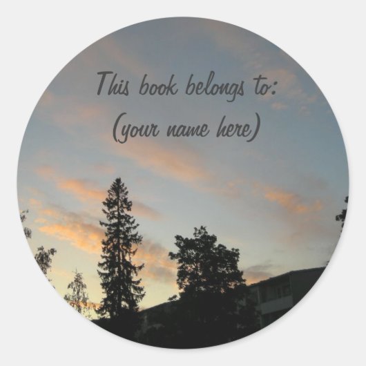 Drowsy dusk runder aufkleber (Vorderseite)