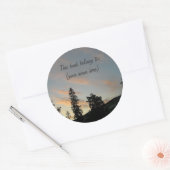 Drowsy dusk runder aufkleber (Umschlag)