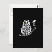 Drowsy Owl Postcard Postkarte (Vorne/Hinten)