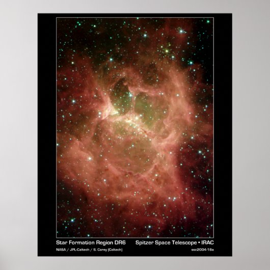 DRS-Region Star Formation - Spitzer Telescope Poster (Vorne)