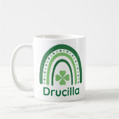 Drucilla Name Clover Boho Rainbow Kaffeetasse (Links)