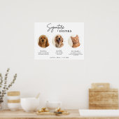 Druck 3 Haustiere Unterschrift Getränke Unterschri Poster (Küche)