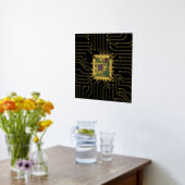 Druck auf dem Computer-Chip (Ablage(Küche))