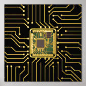 Druck auf dem Computer-Chip (Vorderseite)