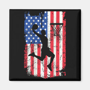 Druck auf der Rückseite Basketball USA amerikanisc Magnet
