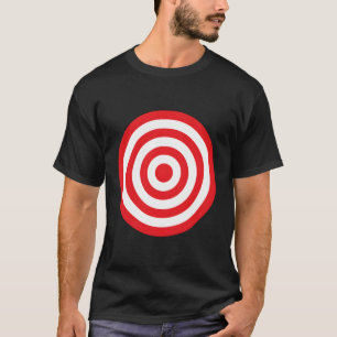 Druck auf der Vorderseite Schwarzweiß-Zielbullen m T-Shirt