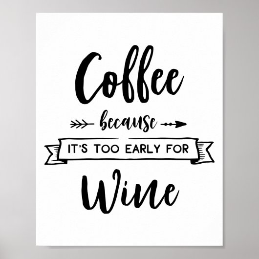 Druck auf die Kaffeestation Poster (Vorne)