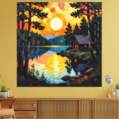 Druck auf Keilleinwand Leinwanddruck (Insitu (Wohnzimmer))