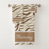 Druck auf Tiere in Afrika, Zebra Afrika Badhandtuch Set (Insitu)