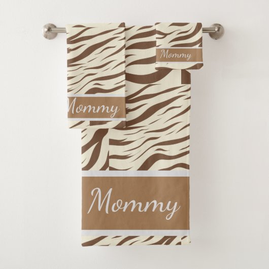 Druck auf Tiere in Afrika, Zebra Afrika Badhandtuch Set (Insitu)