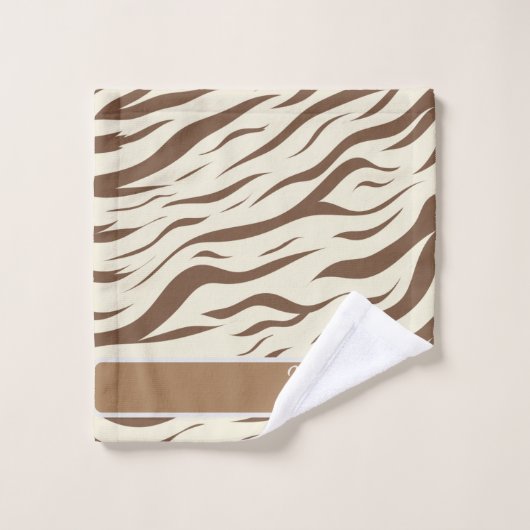 Druck auf Tiere in Afrika, Zebra Afrika Badhandtuch Set (Waschlappen)