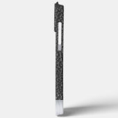 Druck aus schwarzem Leder und Stahl Case-Mate iPhone Hülle (Rückseite / Links)