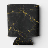 Druck aus schwarzem und goldfarbenem Marmor Dosenkühler (Rückseite)