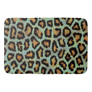 DRUCK-Badmatte aquamarinen Leopard Chic Tier Badematte