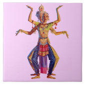 Druck balinesischer Tänzer Fliese (Vorderseite)