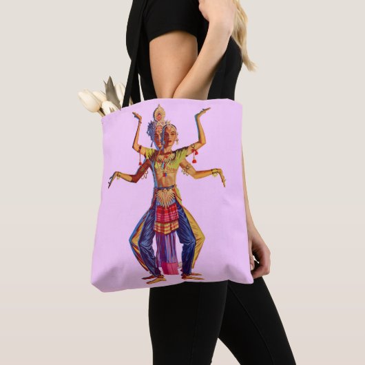 Druck balinesischer Tänzer Tasche (Von Nahem)