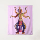 Druck balinesischer Tänzer Wandteppich (Vorderseite)