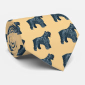 Druck Bouvier DES Flandres auf beiden Seiten Krawatte (Gerollt)