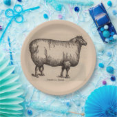 Druck Cotswold Schafe aus dem 19. Jahrhundert Pappteller (Party)