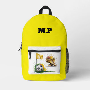 Druck-Cut-Näh-Rucksack - Personalisierter Fußball- Bedruckter Rucksack