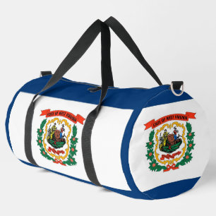 Druck-Cut-Näh-Tasche, Flagge von West Virginia Duffle Bag