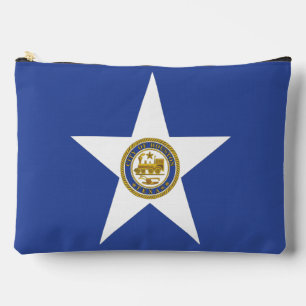 Druck-Cut-Näh-Tasche mit der Flagge von Houston, U Zubehörtasche