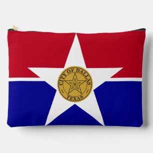 Druck-Cut-Näh-Tasche mit Flagge von Dallas, USA Zubehörtasche