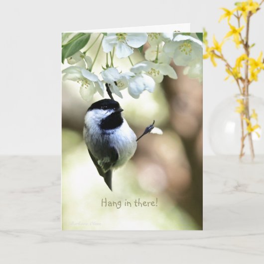 Drück da!-Ermutigung/Get-Well: Karte (Gelbe Blume)