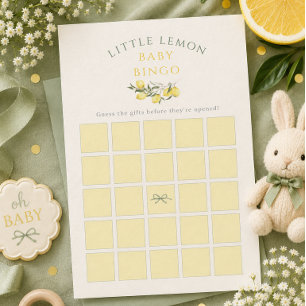 Drück das kleine Zitronen-Sage-Band-Baby-Bingo-Spi Einladung