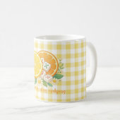 Drück den Tag Citrus Gingham Mahjong Kaffeetasse (VorderseiteRechts)