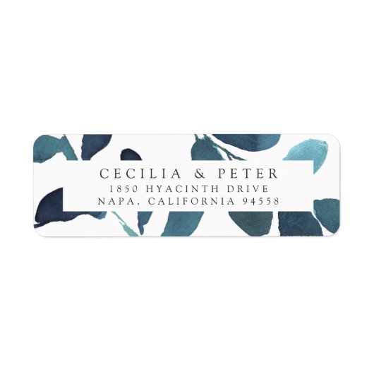 Druck der botanischen Rücksendeadresse Ultramarine (Vorne)