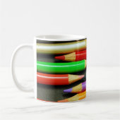 Druck der bunten Bleistifte Kaffeetasse (Links)