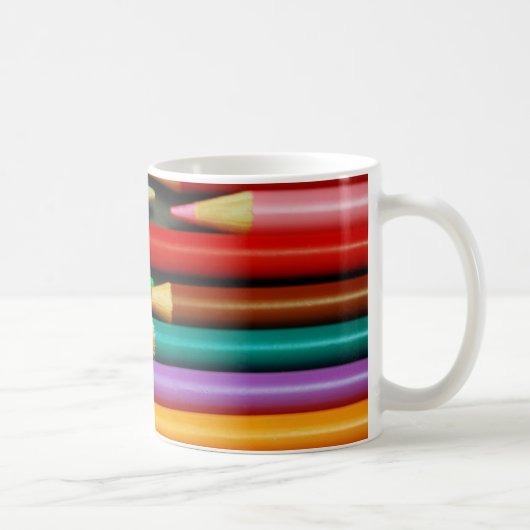 Druck der bunten Bleistifte Kaffeetasse (Rechts)