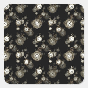 Druck der Gesichter - gemustertes Zubehör aus Stea Quadratischer Aufkleber