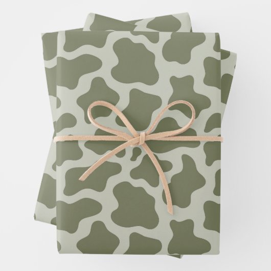 Druck der grünen Kuh Geschenkpapier Set (Beispiel)