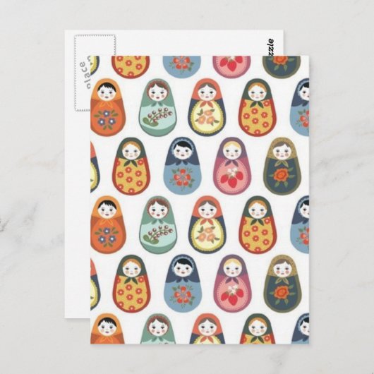 Druck der Puppe Postkarte (Vorne/Hinten)