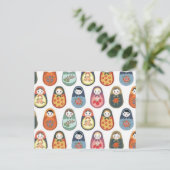 Druck der Puppe Postkarte (Stehend Vorderseite)