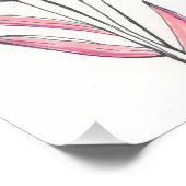 Druck der rosa Orchidee (Ecke)