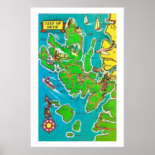 Druck der schottischen Insel Skye Poster