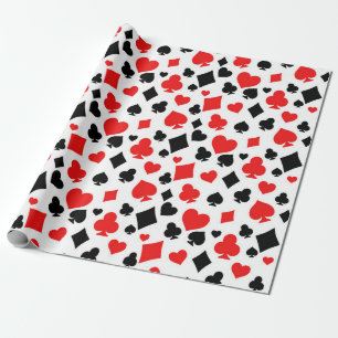 Druck der Spielkartenfarben, Poker Harlekin Muster Geschenkpapier