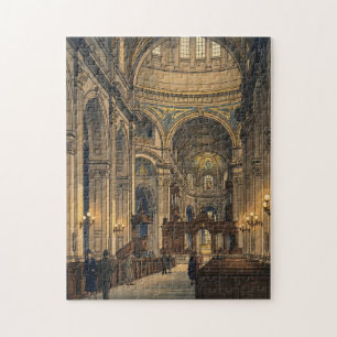 Druck der St.-Pauls-Kathedrale im japanischen Holz Puzzle