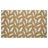 Druck der weißen Feder auf Kamel Tan Stoff (Fat Quarter (45,7 x 55,9 cm))