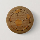 Druck des Fußball-Balls aus Holz Button (Vorderseite)