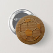 Druck des Fußball-Balls aus Holz Button (Vorne & Hinten)