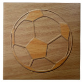 Druck des Fußball-Balls aus Holz Fliese (Vorderseite)
