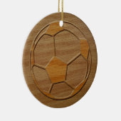 Druck des Fußball-Balls aus Holz Keramik Ornament (Rechts)