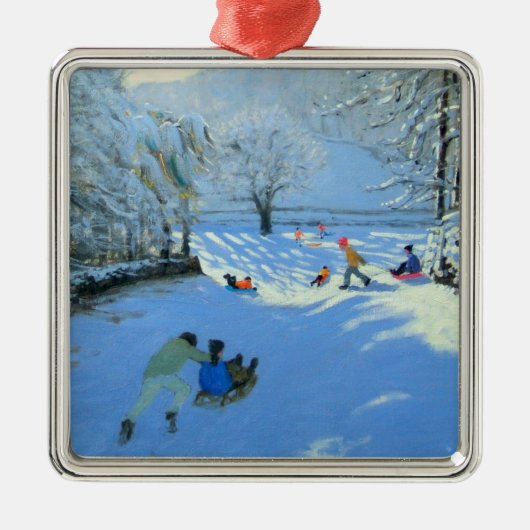 Druck des Schlittens Youlgreave Ornament Aus Metall (Vorne)