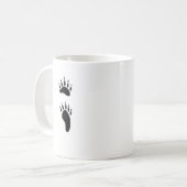 Druck des schwarzen Bären Kaffeetasse (Vorderseite Links)