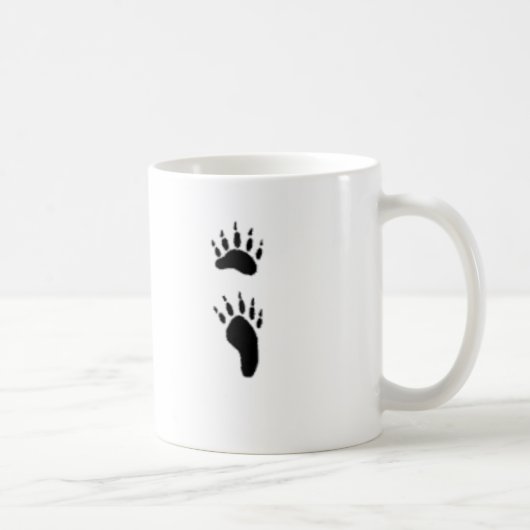 Druck des schwarzen Bären Kaffeetasse (Rechts)